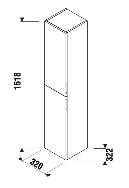 Jika - Cubito - Magas fürdőszobaszekrény - H43J4222305191 – 2. kép