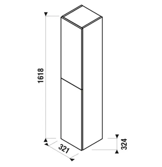 Jika - Mio - Magas fürdőszobaszekrény - H43J7122305001 – 2. kép