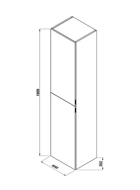 Jika - Pure - Magas fürdőszobaszekrény - H43J2322305001 – 2. kép