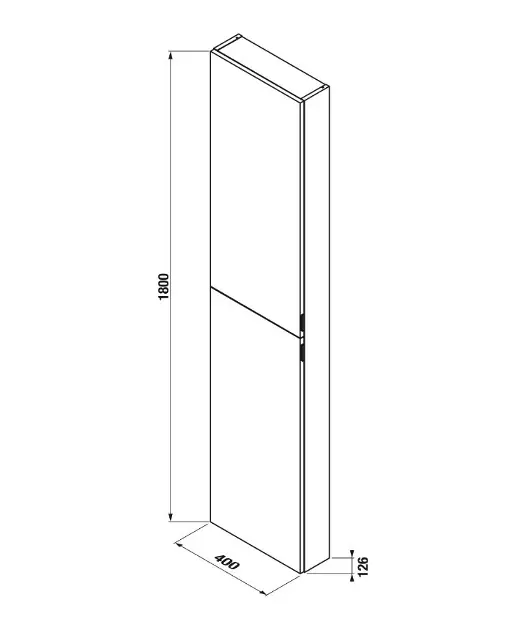 Jika - Pure - Magas fürdőszobaszekrény - H43J2352303531 – 2. kép