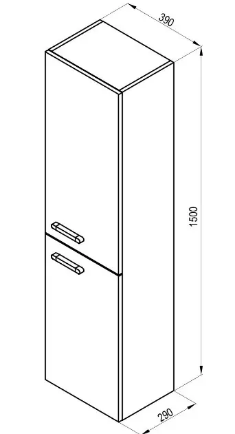 Ravak - Chrome II - Magas fürdőszobaszekrény - X000001748 – 2. kép