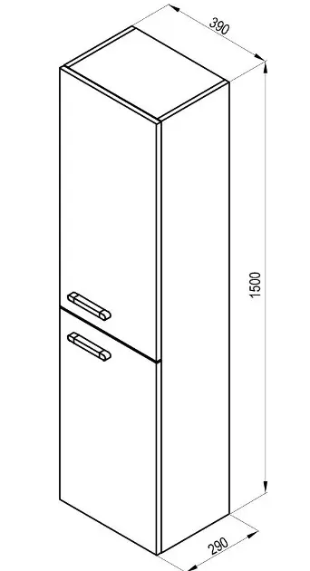 Ravak - Chrome II - Magas fürdőszobaszekrény - X000001749 – 2. kép