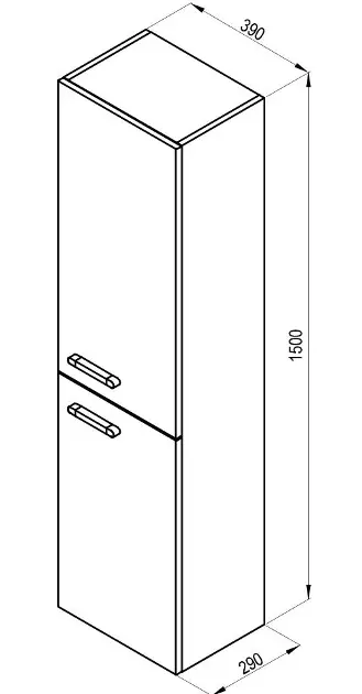 Ravak - Chrome II - Magas fürdőszobaszekrény - X000001780 – 2. kép