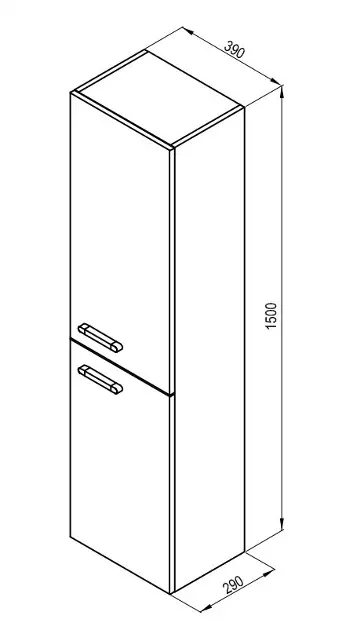 Ravak - Chrome - Magas fürdőszobaszekrény - X000000543 – 2. kép
