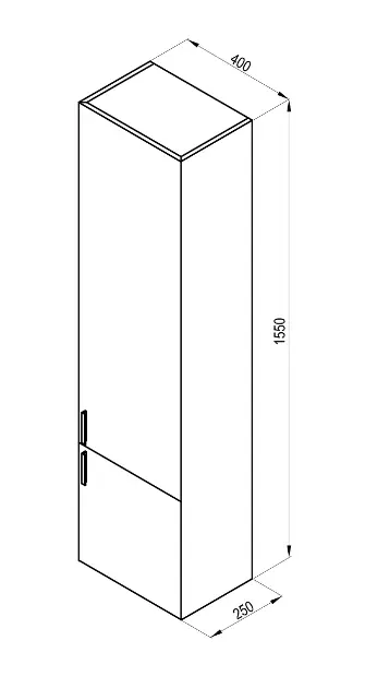 Ravak - Clear II - Magas fürdőszobaszekrény - X000001644 – 2. kép