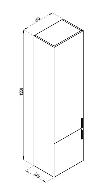 Ravak - Clear II - Magas fürdőszobaszekrény - X000001649 – 2. kép