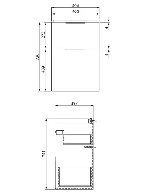Cersanit - City - Mosdószekrény - S584-016-DSM – 2. kép