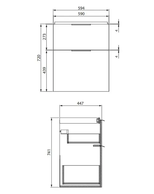 Cersanit - City - Mosdószekrény - S584-017-DSM – 2. kép