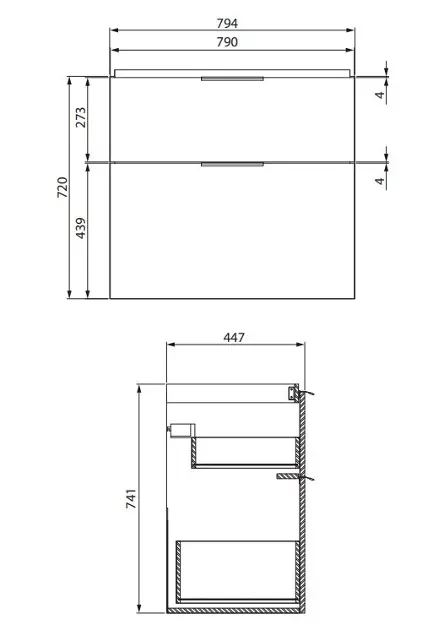 Cersanit - City - Mosdószekrény - S584-018-DSM – 2. kép