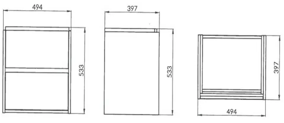 Cersanit - Crea - Mosdószekrény - S924-002 – 2. kép