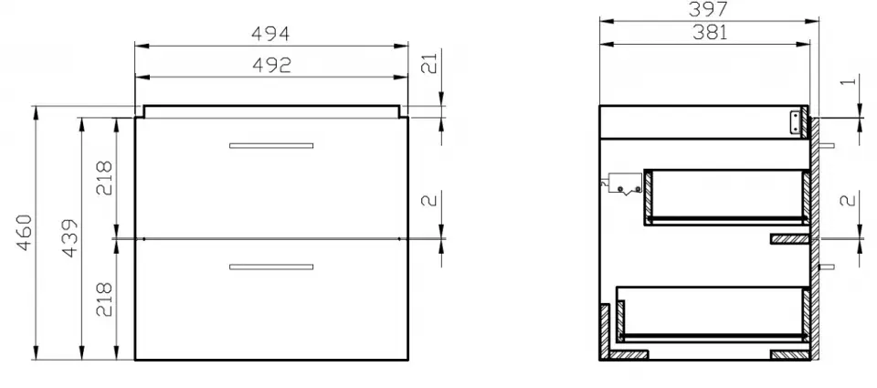 Cersanit - Lara - Mosdószekrény - S926-004-DSM – 2. kép