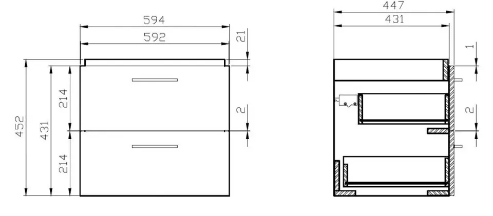 Cersanit - Lara - Mosdószekrény - S926-010-DSM – 2. kép