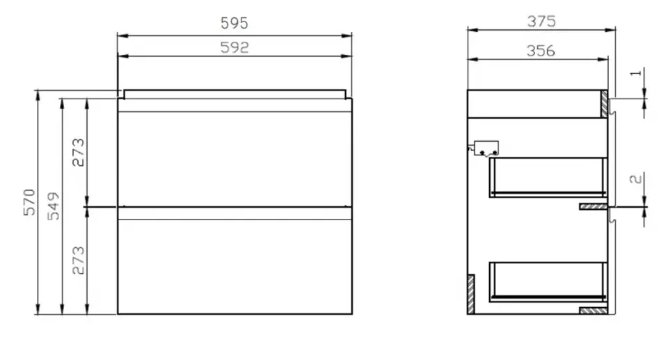 Cersanit - Moduo - Mosdószekrény - S590-003-DSM – 2. kép