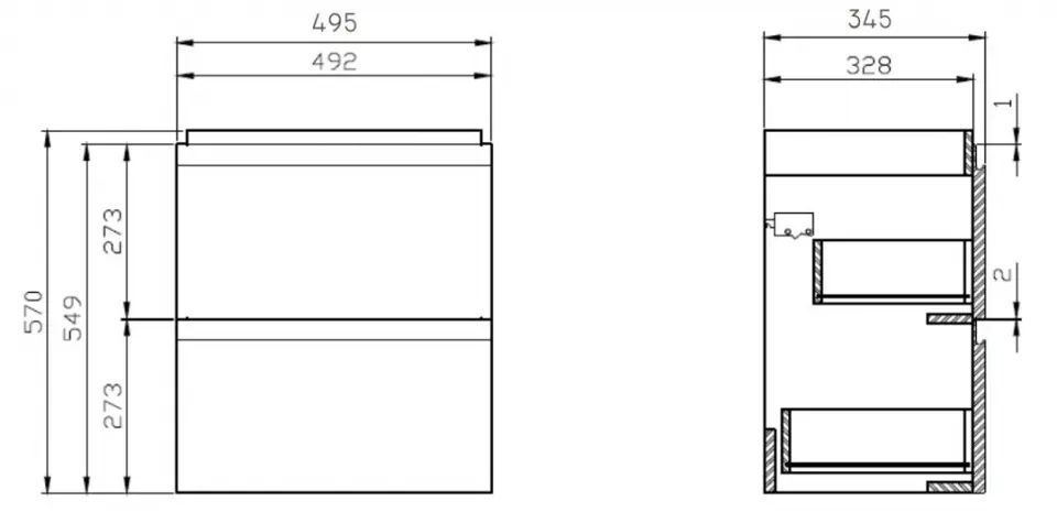 Cersanit - Moduo - Mosdószekrény - S590-005-DSM – 2. kép