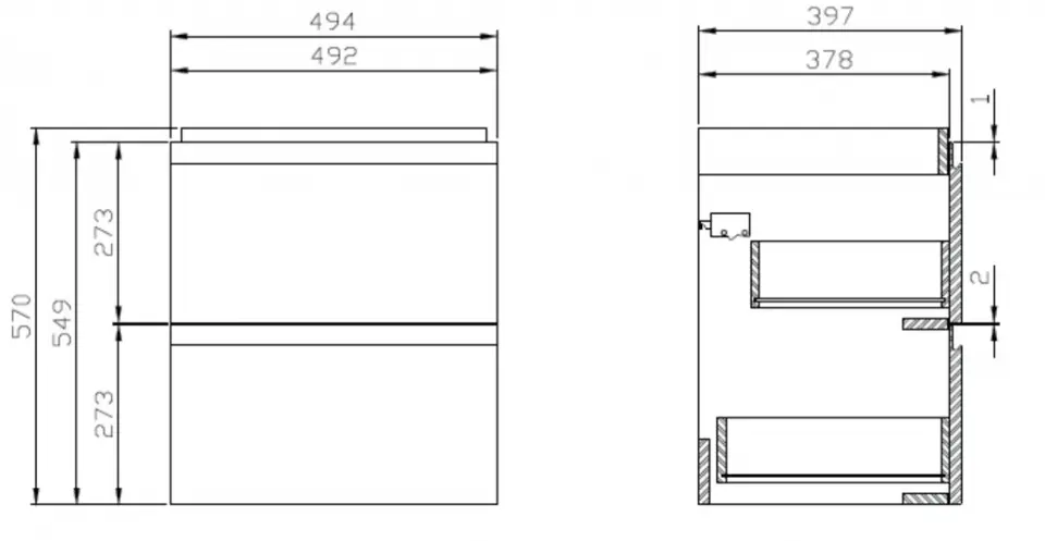 Cersanit - Moduo - Mosdószekrény - S590-011-DSM – 2. kép