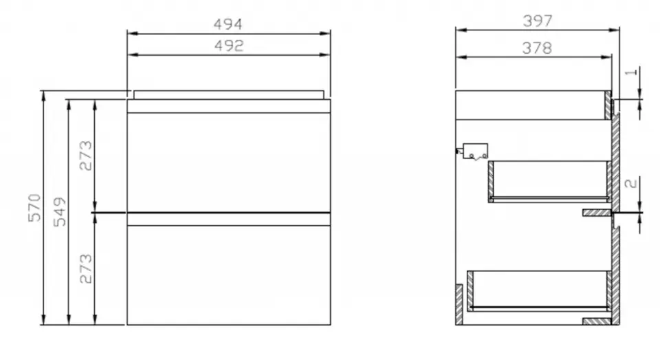 Cersanit - Moduo - Mosdószekrény - S590-012-DSM – 2. kép