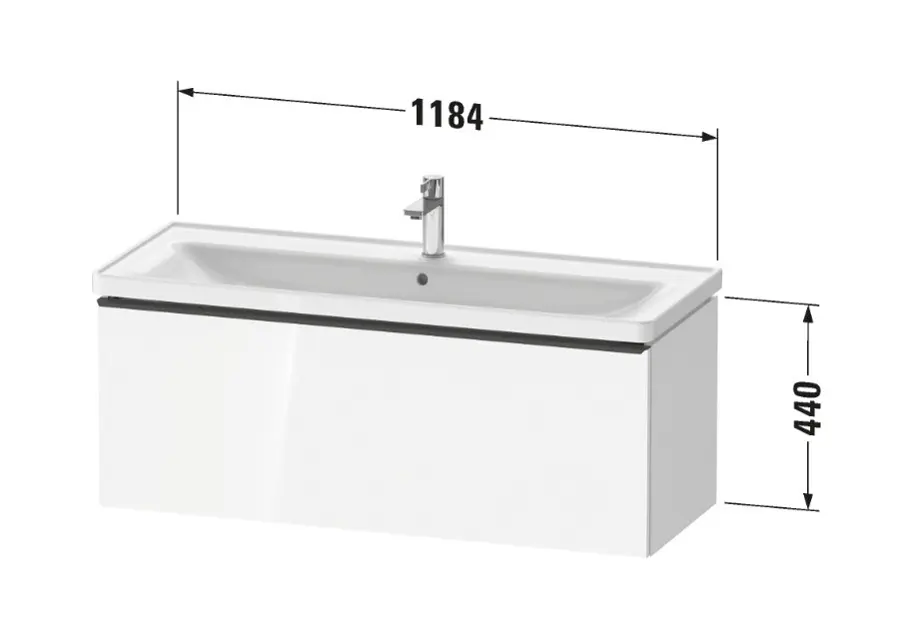 Duravit - D-Neo - Mosdószekrény - DE4291010180000 – 2. kép