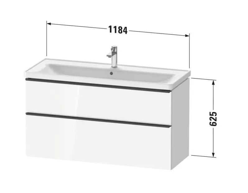 Duravit - D-Neo - Mosdószekrény - DE4391010180000 – 2. kép