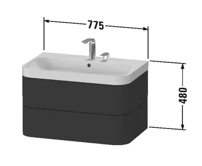 Duravit - Happy D.2 Plus - Mosdószekrény - HP4347O2222 – 2. kép