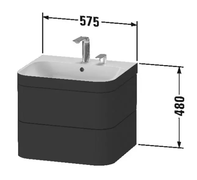 Duravit - Happy D.2 Plus - Mosdószekrény - HP4635O2222 – 3. kép