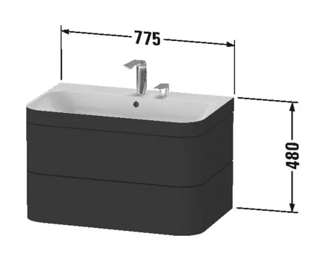 Duravit - Happy D.2 Plus - Mosdószekrény - HP4637O2222 – 3. kép