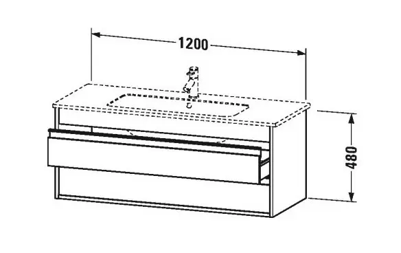 Duravit - Ketho - Mosdószekrény - KT643102222 – 2. kép