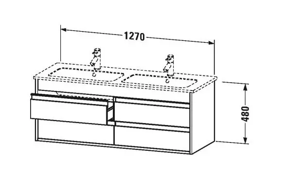 Duravit - Ketho - Mosdószekrény - KT643302222 – 2. kép