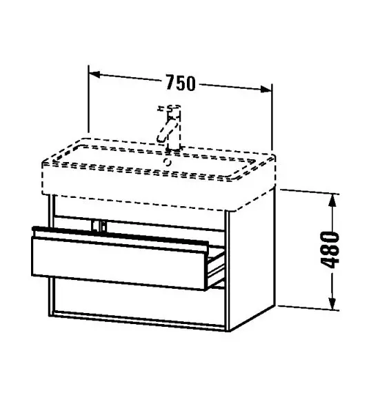 Duravit - Ketho - Mosdószekrény - KT663702222 – 2. kép