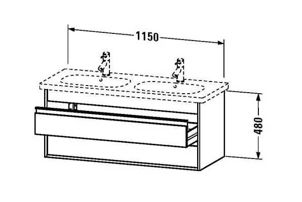 Duravit - Ketho - Mosdószekrény - KT664902222 – 2. kép