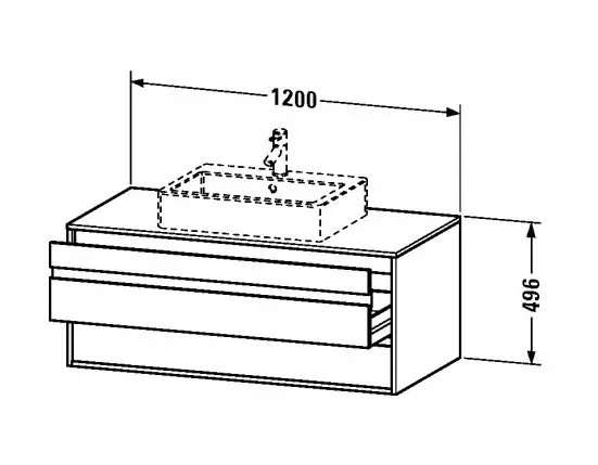 Duravit - Ketho - Mosdószekrény - KT665602222 – 2. kép