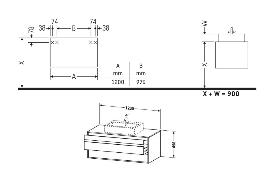 Duravit - Ketho - Mosdószekrény - KT665604343 – 2. kép