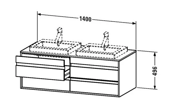 Duravit - Ketho - Mosdószekrény - KT6757B2222 – 2. kép