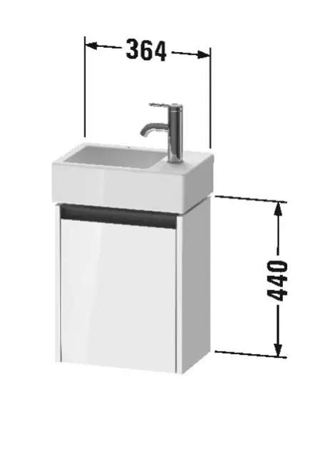 Duravit - Ketho.2 - Mosdószekrény - K25071R22220000 – 2. kép