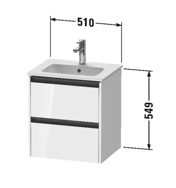 Duravit - Ketho.2 - Mosdószekrény - K25261022220000 – 2. kép