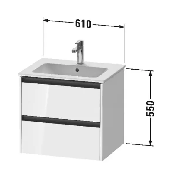 Duravit - Ketho.2 - Mosdószekrény - K25262018180000 – 2. kép