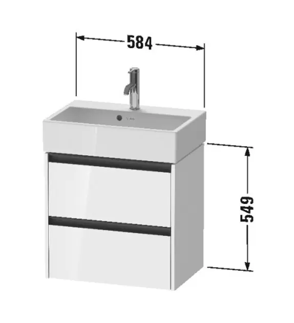Duravit - Ketho.2 - Mosdószekrény - K25273018180000 – 2. kép