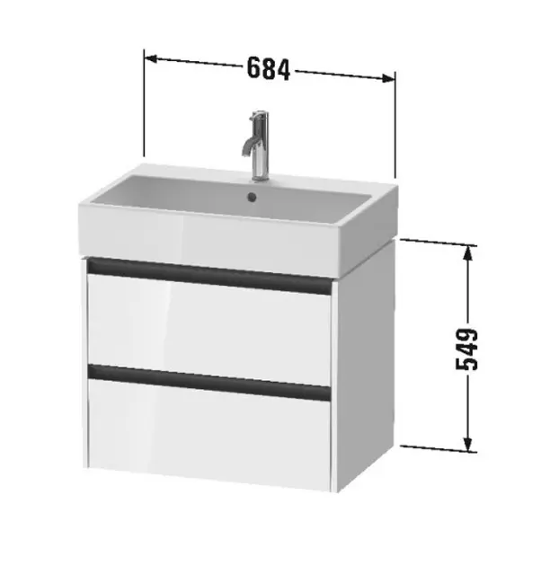Duravit - Ketho.2 - Mosdószekrény - K25276018180000 – 2. kép
