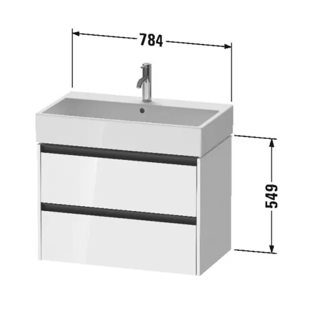 Duravit - Ketho.2 - Mosdószekrény - K25277022220000 – 2. kép