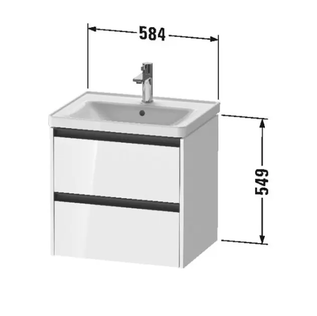 Duravit - Ketho.2 - Mosdószekrény - K25281049490000 – 2. kép