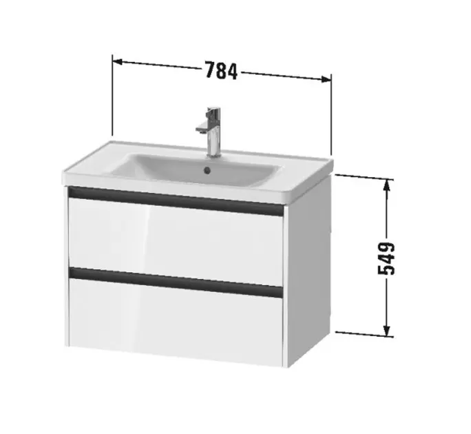 Duravit - Ketho.2 - Mosdószekrény - K25283018180000 – 2. kép
