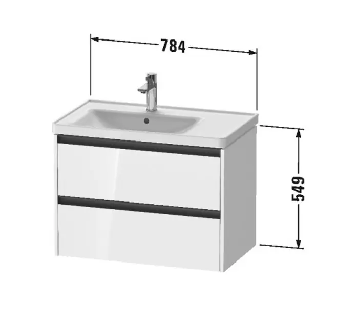 Duravit - Ketho.2 - Mosdószekrény - K25285022220000 – 2. kép
