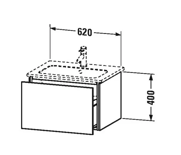 Duravit - L-Cube - Mosdószekrény - LC614002222 – 2. kép