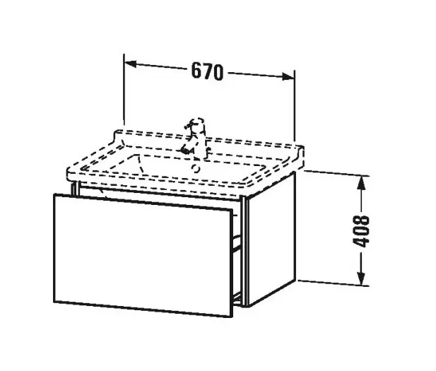 Duravit - L-Cube - Mosdószekrény - LC616402222 – 2. kép
