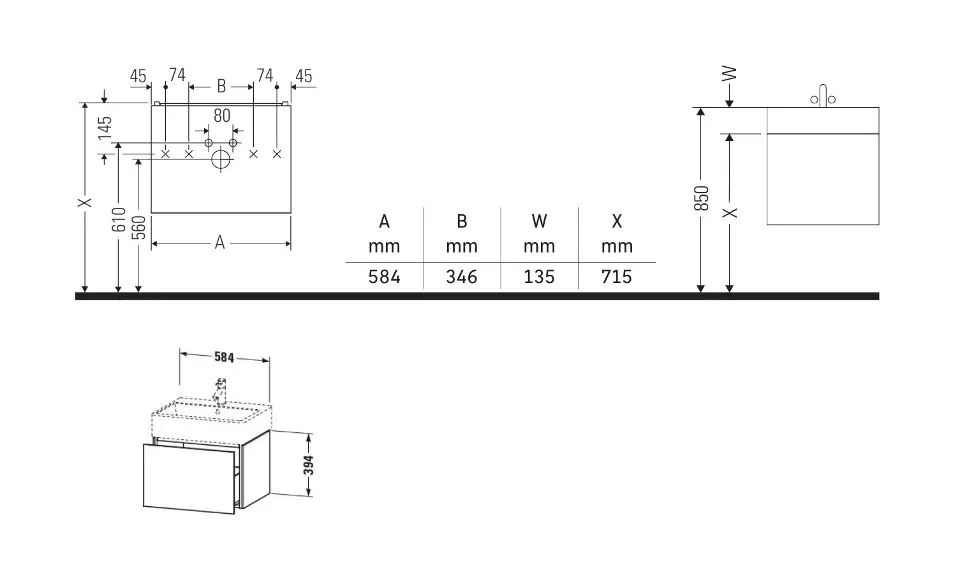 Duravit - L-Cube - Mosdószekrény - LC617501818 – 2. kép