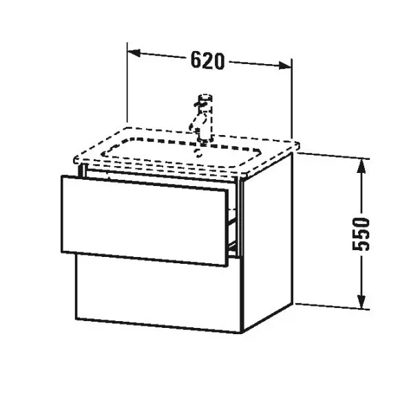 Duravit - L-Cube - Mosdószekrény - LC624002222 – 2. kép