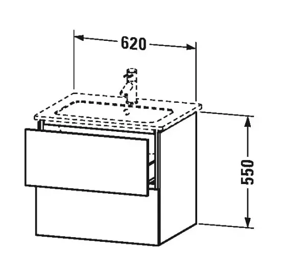 Duravit - L-Cube - Mosdószekrény - LC624004949 – 2. kép
