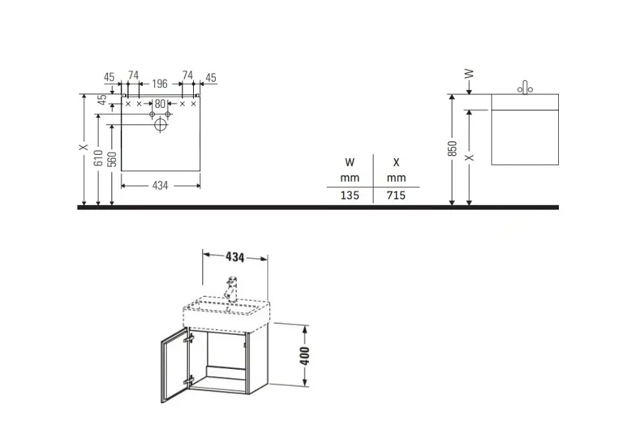 Duravit - L-Cube - Mosdószekrény - LC6245L1818 – 2. kép