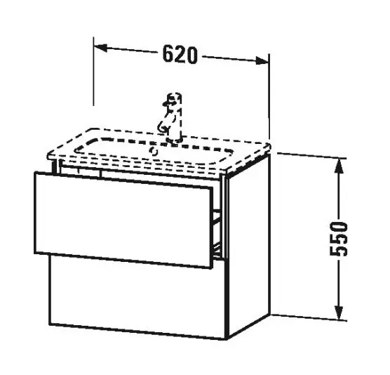 Duravit - L-Cube - Mosdószekrény - LC625601818 – 2. kép