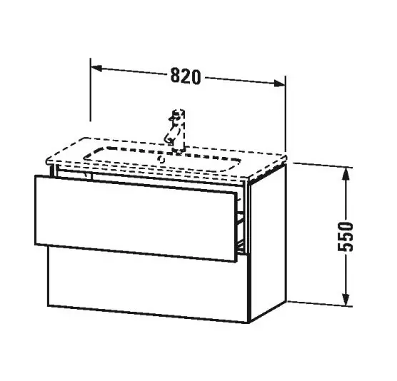 Duravit - L-Cube - Mosdószekrény - LC625701818 – 2. kép