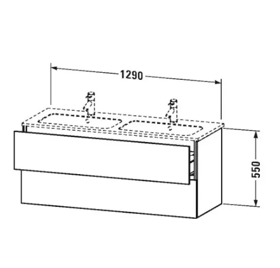 Duravit - L-Cube - Mosdószekrény - LC625801818 – 2. kép